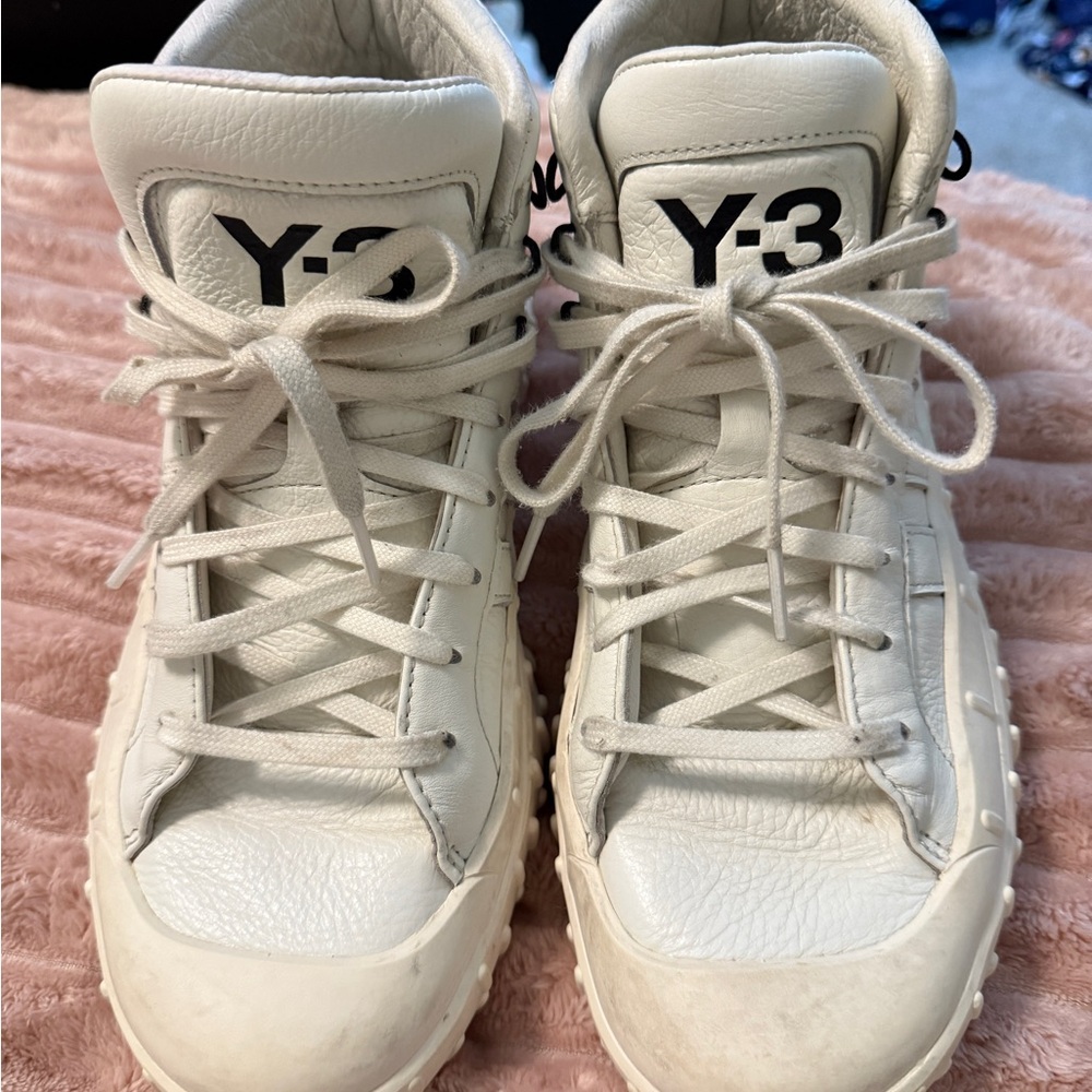 Y-3 White Leather High-Tops